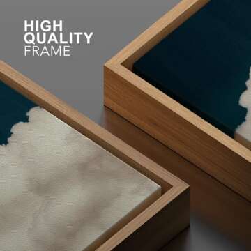 SIGNWIN Framed Canvas Wall Art Pink Cloud on Sky Canvas Prints Home Artwork Decoration for Living Room,Bedroom - 16"x24" Natural