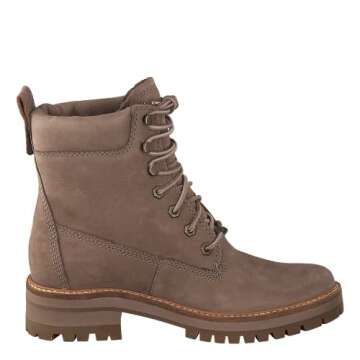 Timberland Women's Courmayeur Valley 6" Boot Mid Calf, Taupe Nubuck, 085 Medium US