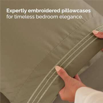 King Size 4 Piece Sheet Set - Comfy Breathable & Cooling Bed Sheets Set - Hotel Luxury Bedding for Women, Men, Kids & Teens - Deep Pockets, Easy Secure Fit, Soft and Wrinkle Free - Oeko-Tex - Khaki