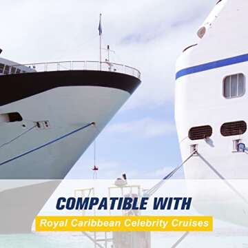 Cruise Luggage Tags Holder Zip Seal with Steel Loops Clear Luggage Tags Waterproof Fit for Royal Caribbean & Celebrity Cruise ID Badge Royal Caribbean Cruise Travel Accessories (8 Pack)