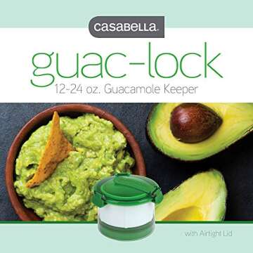 Casabella Guac-Lock Container, Green/White, Model Number: 53362