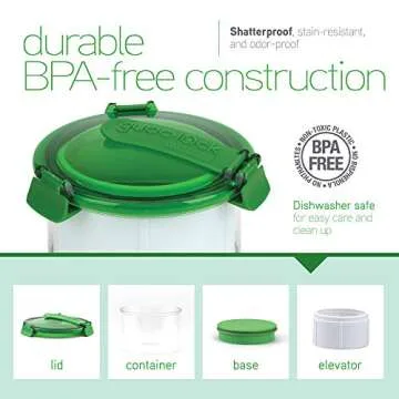 Casabella Guac-Lock Container, Green/White, Model Number: 53362