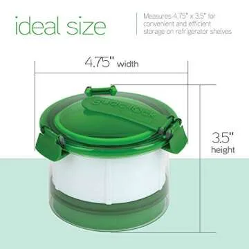 Casabella Guac-Lock Container, Green/White, Model Number: 53362
