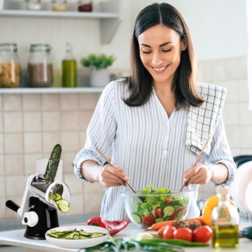 X Home Rotary Cheese Grater with 3 Drum Blades