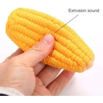 BWESOO Yellow Pet Dog Puppy Latex Corn Shape Squeaky Bite-Resistant Interactive Play Chew Toy Pet Supplies Dog Toy Corn,Dog Squeak Toys