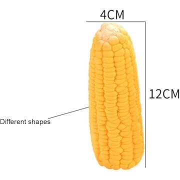 BWESOO Yellow Pet Dog Puppy Latex Corn Shape Squeaky Bite-Resistant Interactive Play Chew Toy Pet Supplies Dog Toy Corn,Dog Squeak Toys