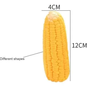 BWESOO Yellow Pet Dog Puppy Latex Corn Shape Squeaky Bite-Resistant Interactive Play Chew Toy Pet Supplies Dog Toy Corn,Dog Squeak Toys