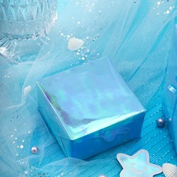 LeZakaa Blue Holographic Iridescent Wrapping Paper Roll