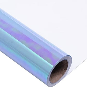 LeZakaa Blue Holographic Iridescent Wrapping Paper Roll