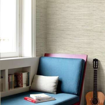 Peel and Stick Grasscloth Contact Paper for Walls
