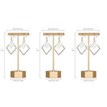 Elegant GemeShou Gold Earring Display Stands - 3pcs