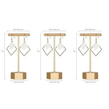 Elegant GemeShou Gold Earring Display Stands - 3pcs