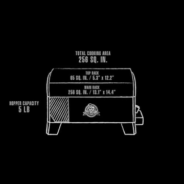 PIT BOSS 10697 Table Top Wood Grill with Temp Control