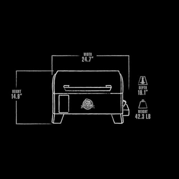 PIT BOSS 10697 Table Top Wood Grill with Temp Control