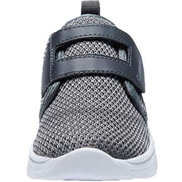 adituo Toddler/Little Kid Boys Girls Lightweight Breathable Sneakers Strap Athletic Running Walking Sports Shoes Grey Size 5