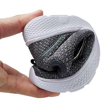 adituo Toddler/Little Kid Boys Girls Lightweight Breathable Sneakers Strap Athletic Running Walking Sports Shoes Grey Size 5