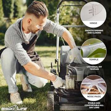 BISON LIFE Safety Glasses for Maximum Eye Protection