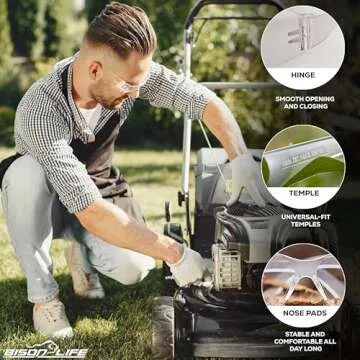 BISON LIFE Safety Glasses for Maximum Eye Protection