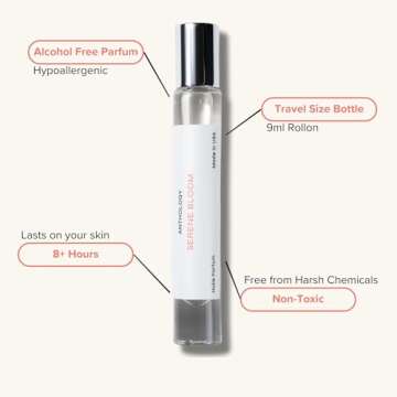 Anthology Serene Bloom Roll on Perfume Oil for Women 0.3oz 9 ML | Citrus, Vanilla, Pink Pepper, Jasm...
