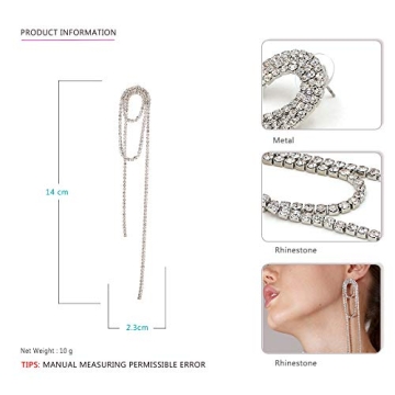 EORUBE Elegant Long Chandelier Tassel Vintage Earrings