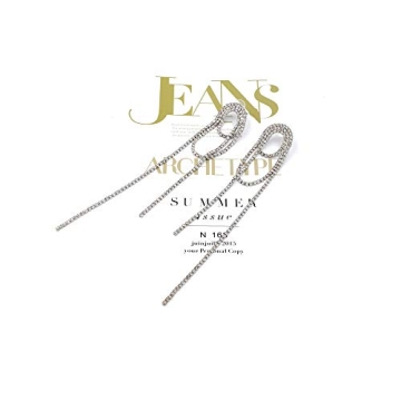 EORUBE Elegant Long Chandelier Tassel Vintage Earrings