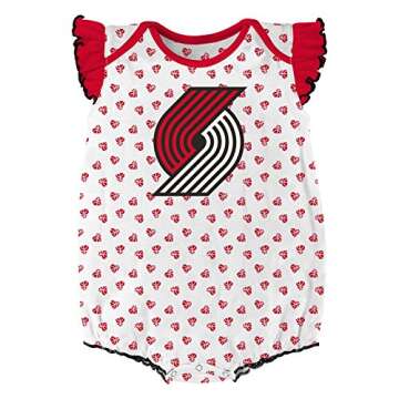 NBA Portland Trail Blazers Newborn & Infant "Heart Fan" Onesie (Piece 2), Red, 6-9 Months
