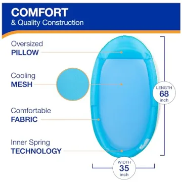 SwimWays Premium Hammock Pool Lounger Fast Inflation Comfort