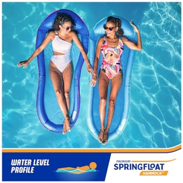 SwimWays Premium Hammock Pool Lounger Fast Inflation Comfort