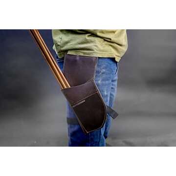 Shatterproof Archery Leather Hip Quiver Rear Facing (Right Hip)