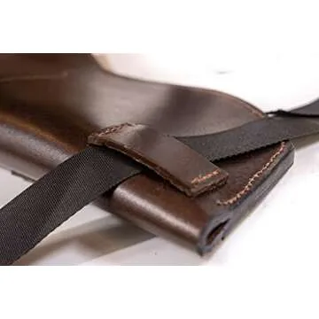 Shatterproof Archery Leather Hip Quiver Rear Facing (Right Hip)