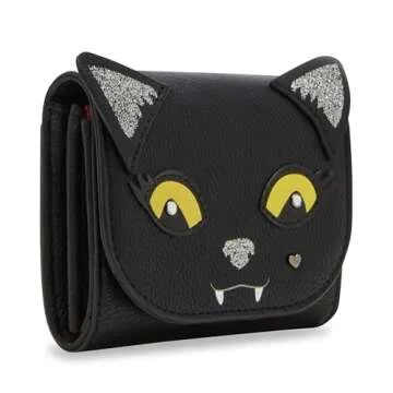 Betsey Johnson Black Cat Bifold Wallet