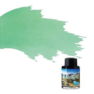 erofa Penbbs 60ml Fountain Pen Bottled Ink, Non-Carbon Non-Blocking Bottled Pen Ink, Apple Green(NO....