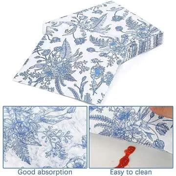 Elegantly Disposable Blue & White Floral Party Supplies Set