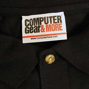 ComputerGear Linux Polo T Shirt Tux Geeky Style Black