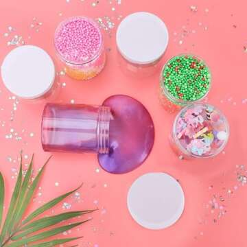 Habbi 24 Pack 8oz Plastic Jars - Versatile Clear Containers