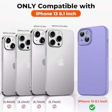 SUPFINE Designed for iPhone 13 Case,Premium Liquid Silicone with [Soft Anti-Scratch Microfiber Linin...
