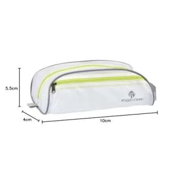 eagle creek Pack-It Specter Quick Trip Travel Toiletry Bag - Compact and Durable Organizer with Easy Open Full Zip Opening and Grab Handle for Hanging, White/Strobe - One Size