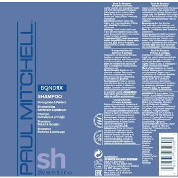 Bundle of Paul Mitchell Bond Rx Shampoo, Strengthens & Protects + Paul Mitchell Bond Rx Conditioner, Strengthens & Restores, For Chemically Treated + Damaged Hair