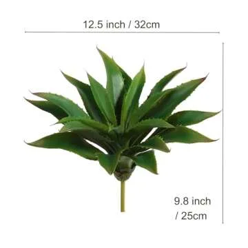 JUSTOYOU Large Real Touch Artificial Succulents Aloe Plants