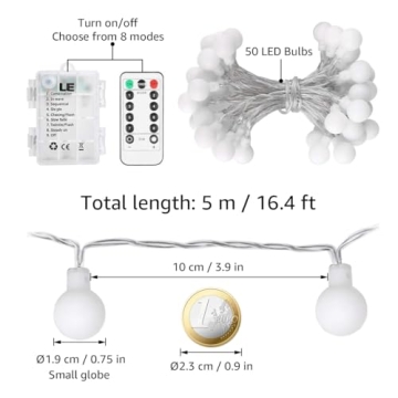 Battery Operated Globe String Lights with Remote