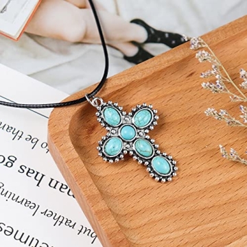 Western Natural Turquoise Necklace for Stylish Women