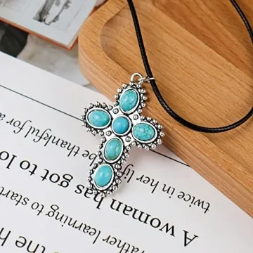 Western Natural Turquoise Necklace for Stylish Women