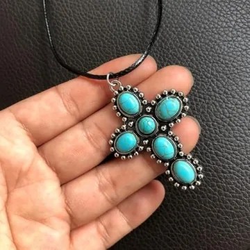 Western Natural Turquoise Necklace for Stylish Women