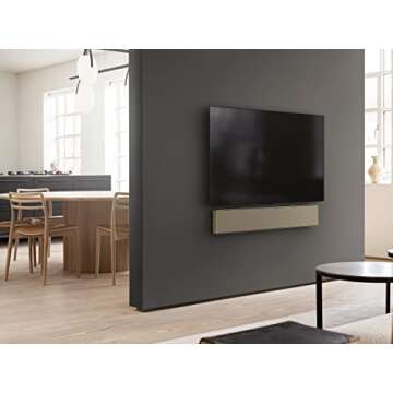 Bang & Olufsen Beosound Stage – Dolby Atmos Soundbar – TV and WiFi Speaker, Gold Tone/Golden