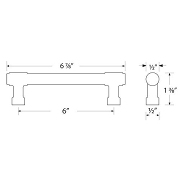 Emtek Jasper Pull 7 Sizes 6 Finishes Satin Brass