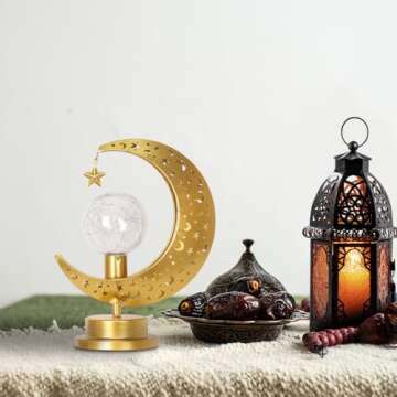 DECORKEY Moon Lamp for Ramadan and Eid Home Decor