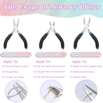 Jewelry Pliers Set by Paxcoo - 3 Essential Tools Kit