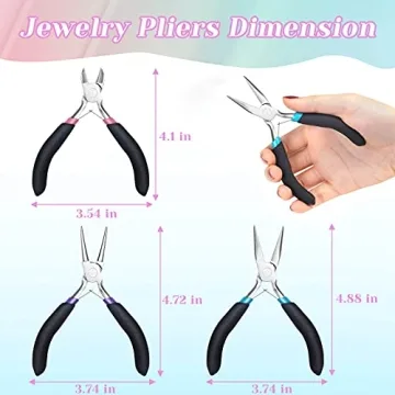 Jewelry Pliers Set by Paxcoo - 3 Essential Tools Kit
