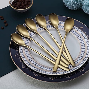 Gold Long Handle Spoon Set – Elegant Coffee & Cocktail Stirrers