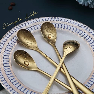 Gold Long Handle Spoon Set – Elegant Coffee & Cocktail Stirrers